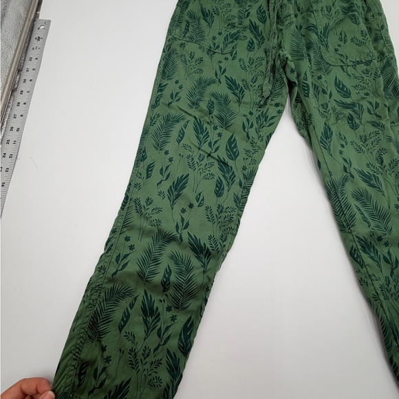 Nicole Miller New York XS Green Botanical Print Lounge Pants - Picture 2 of 6